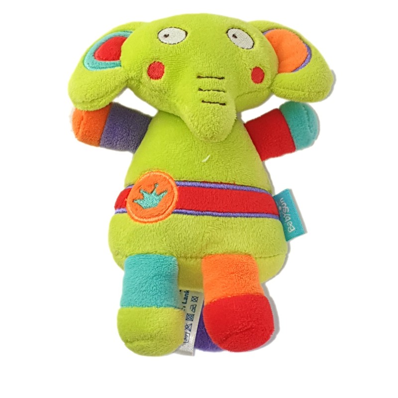 Doudou Elephant Vert 15 cm Babysun (23002)