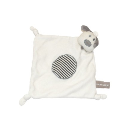 Doudou plat chien blanc Orchestra Rayures (27087)