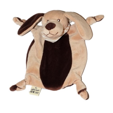 Doudou plat chien marron beige LES PETITES MARIE (26773)