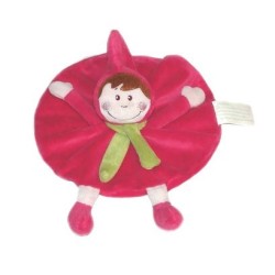 Doudou Lutin Chaperon rose Fuschia echarpe Verte Kimbaloo (23389)
