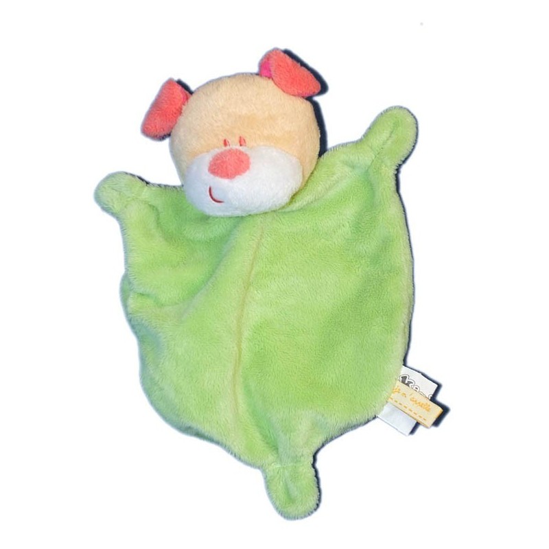 Doudou plat Chien Vert Kimbaloo (15004)