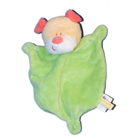 Doudou plat Chien Vert Kimbaloo (15004)