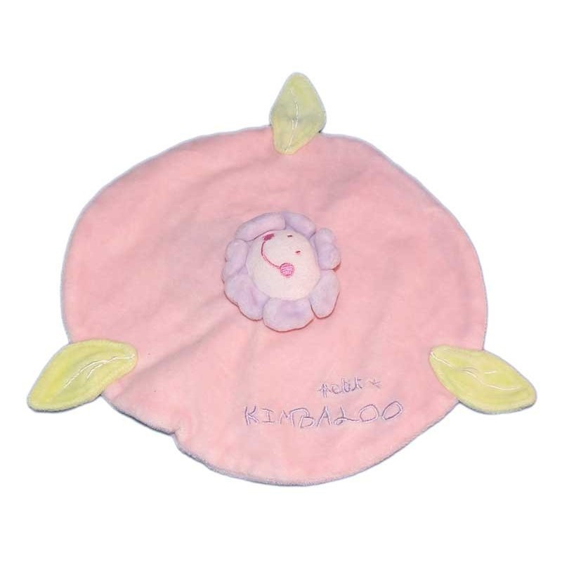 doudou-plat-fleur-rose-petit-kimbaloo-la-halle-feuilles-vertes (15351)