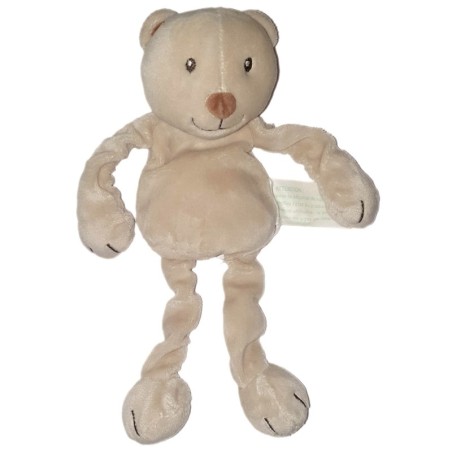 Doudou Ours beige nez marron Kimbaloo La Halle 28 cm (24290)