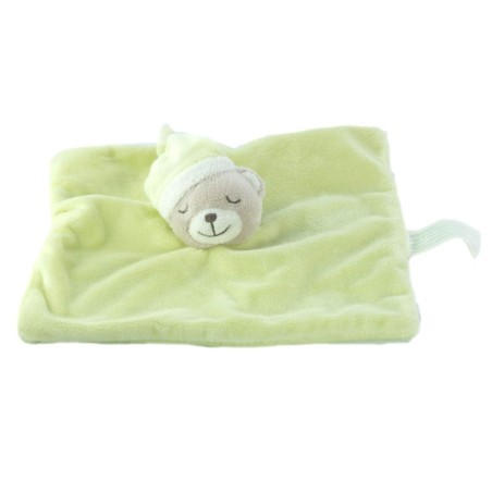 Doudou plat ours dormeur vert Kimbaloo (19595)
