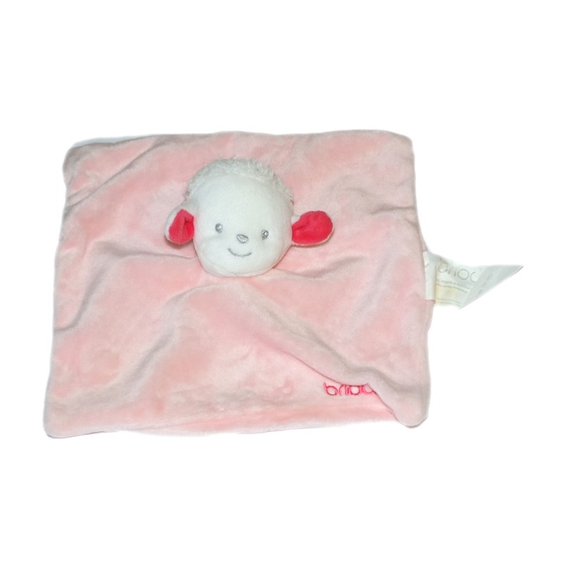 Doudou plat rose Mouton rose Brioche (26642)