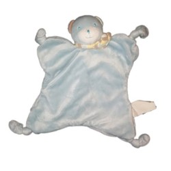 Doudou plat ours bleu Echarpe Kimbaloo (23620)