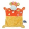 Doudou plat Girafe jaune orange Mots d Enfants (23390)