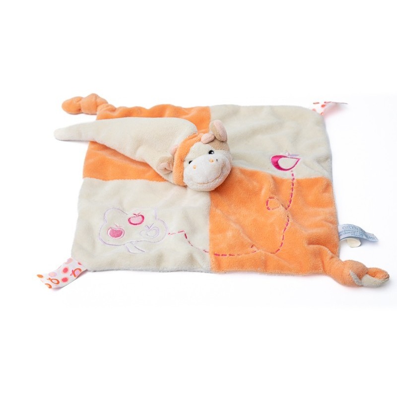 Doudou plat vache orange Pommier pommes Gipsy (28397)