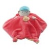 Doudou Réversible rouge rose jaune lutin garçon casquette (17387)