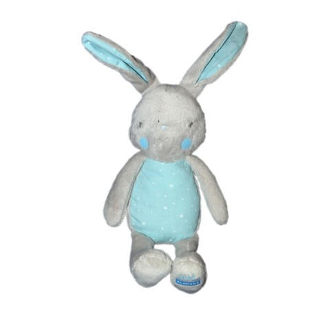 Doudou LAPIN bleu Etoiles - Bébé KLORANE 26 cm (10684)