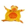 Doudou plat Ours jaune orange Mon doudou Grelot Les Petites Marie Raynaud (18454)