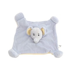 Doudou plat Elephant bleu jaune Althans Club (6327)