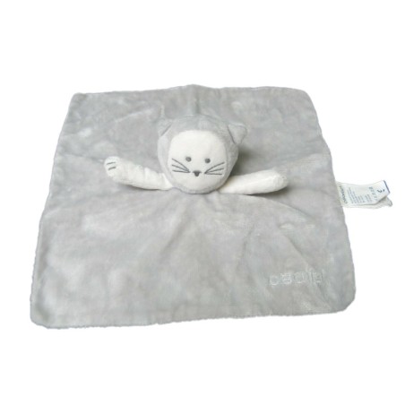 Doudou plat chat gris Obaibi (22002)