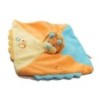 Doudou plat Rhinoceros Jaune orange bleu Kiabi Jogystar (18153)