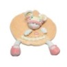Doudou plat rond Souris rose saumon Champignon Kiabi (17932)