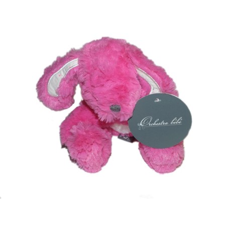 Peluche Ours rose Fushia Orchestra Bebe 19 cm Premaman (26757)