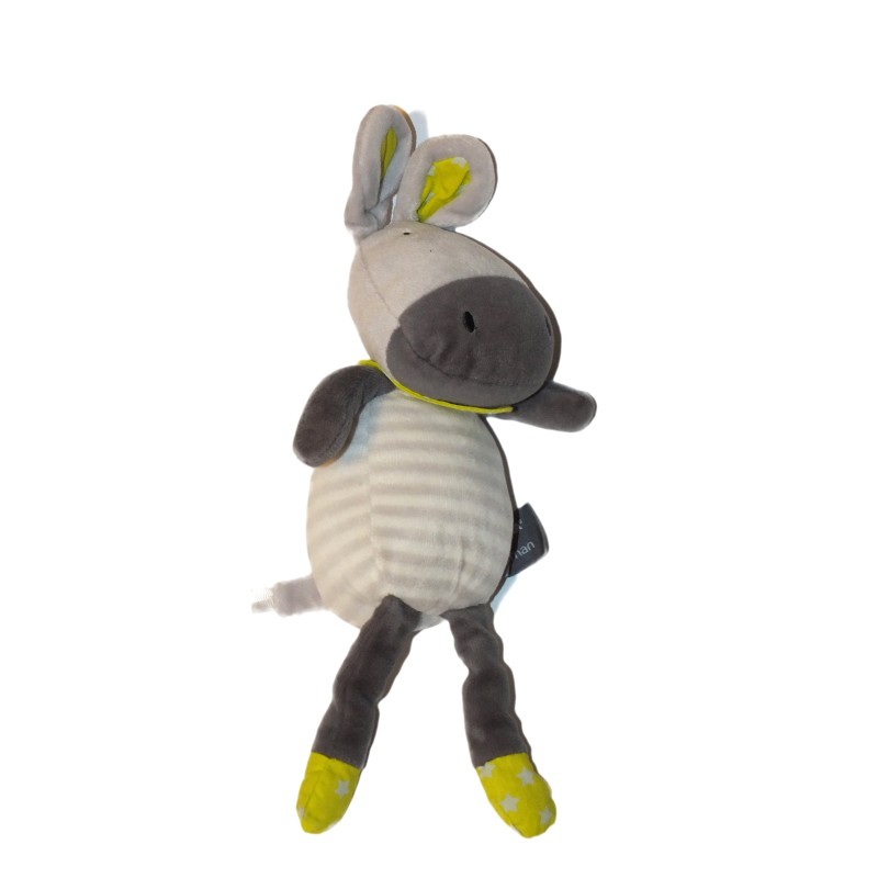 Doudou ane Gris jaune Etoiles Orchestra 28 cm (27441)