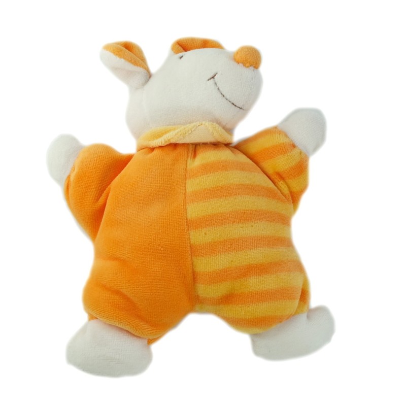 Doudou Souris orange jaune Milette Babysun 18 cm (26451)