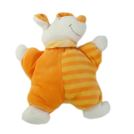 Doudou Souris orange jaune Milette Babysun 18 cm (26451)