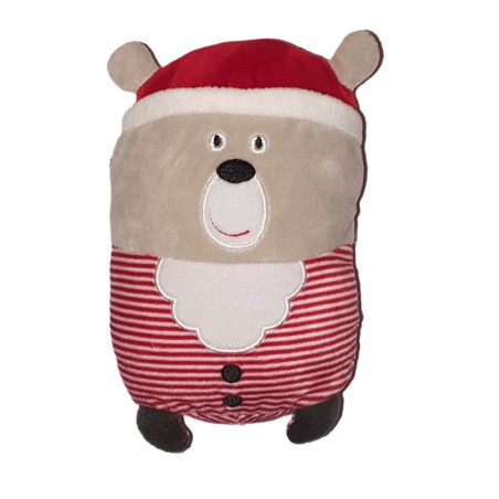 Ancienne peluche Ours bonnet rayures Noel Orchestra Premaman 18 cm (24758)