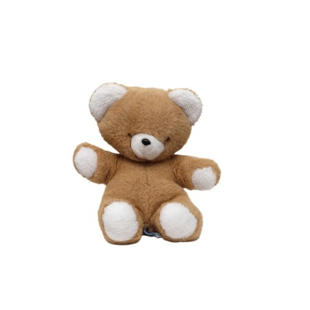 Ancienne peluche OURS beige maron clair blanc NOUNOURS 28 cm (28221)