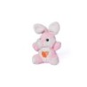 Doudou peluche Lapin blanc rose nounours carottes 25 cm (28360)