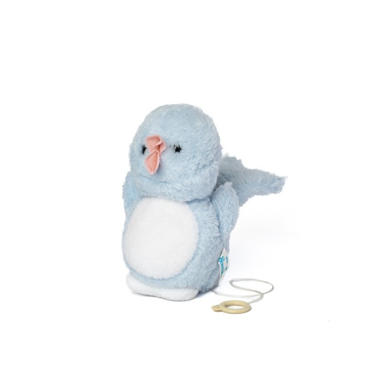 Ancienne peluche musicale canard bleu blanc NOUNOURS 22 cm * NE FONCTIONNE PLUS * (28340)