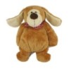 Doudou peluche Chien marron Foulard bordeaux Nounours 19 cm (26275)