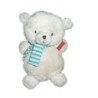 Peluche ours Theo Orchestra beige echarpe bleue rayee 22 cm (21811)