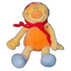 Petit doudou Lutin orange jaune bleu Nattou 18 cm Billy et Babette Aubert (14840)