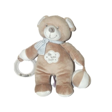 Doudou ours beige Ma Petite Etoile Pommette Hochet 26 cm (27275)