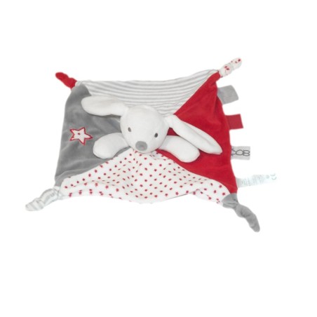 Doduou Lapin plat rouge blanc Etoiles OBAIBI (27157)