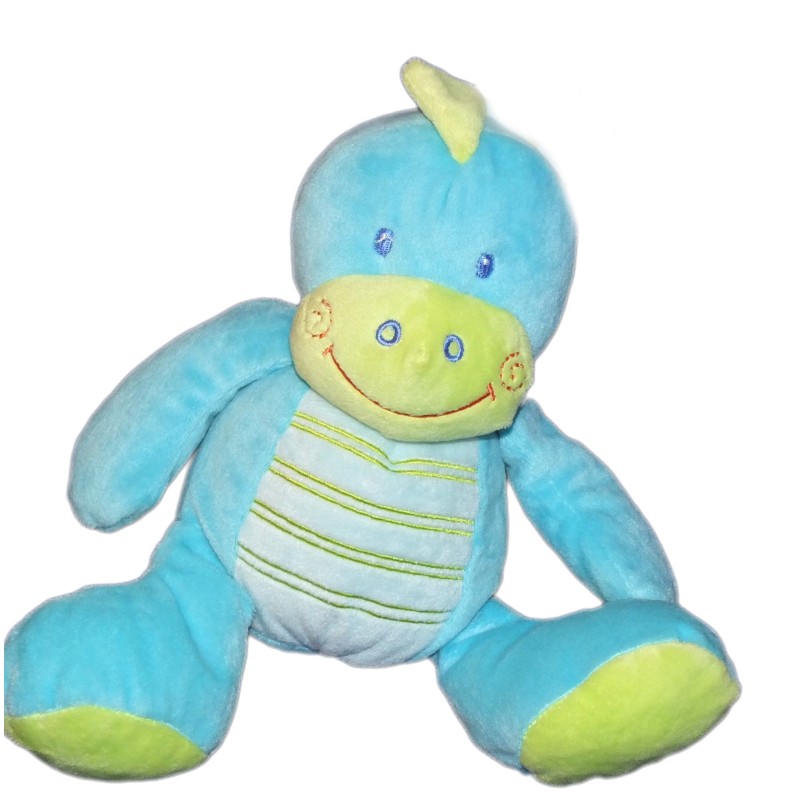 Doudou DRAGON bleu vert Avda KITCHOUN Kiabi Jogystar H 20 cm (21626)