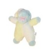 Ancienne peluche doudou Grenouille Gipsy jaune bleu blanc éponge Bonnrt 26 cm (27562)