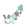 Doudou Chenille grelot mauve bleu vert OBAIBI 30 cm (16921)
