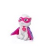 Peluche doudou chat blanc cape mauve rose Barbie Super Princesse Gipsy 22 cm (28470)