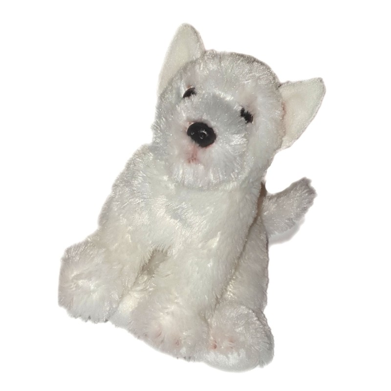 Doudou peluche Chien blanc 22 cm Gipsy (25457)