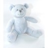 Doudou Ours bleu assis 18 cm OBAIBI (23399)