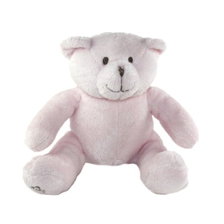 Doudou Ours rose assis 15 cm OBAIBI (23394)
