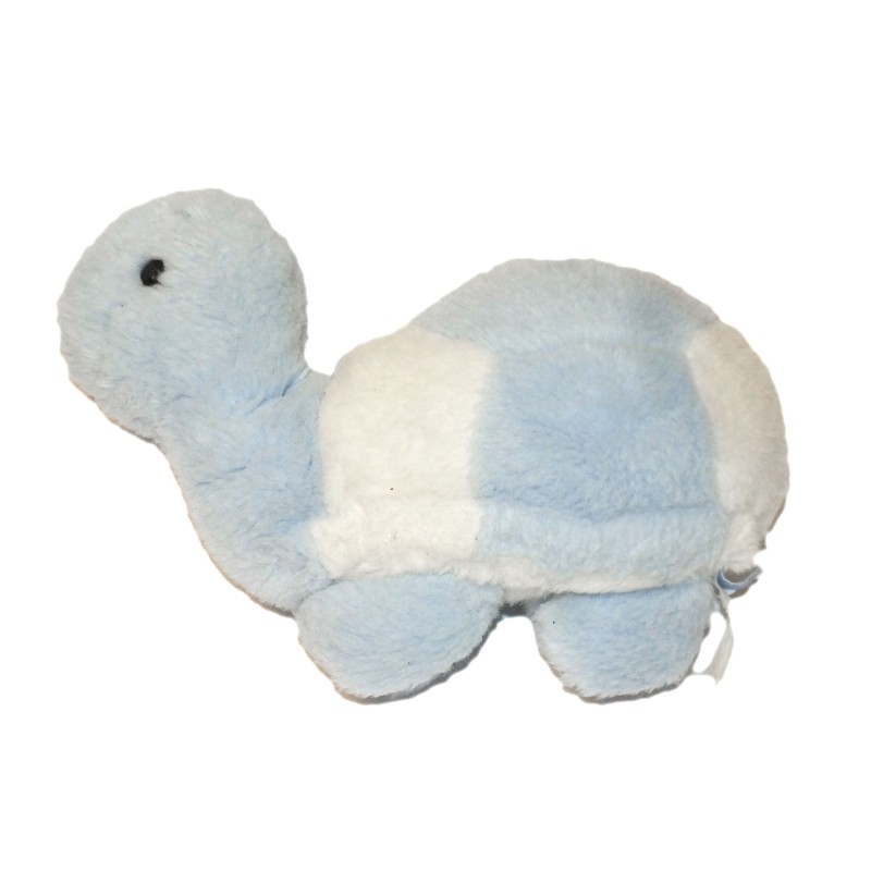 Vintage ancienne peluche Tortue blanc bleu Jacadi 25 cm (27567)