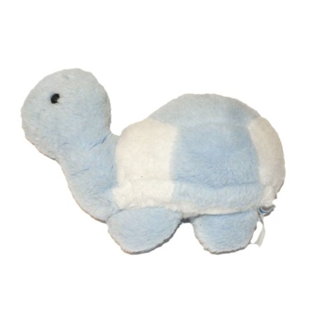 Vintage ancienne peluche Tortue blanc bleu Jacadi 25 cm (27567)