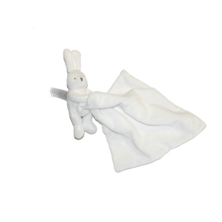 Doudou Lapin blanc Mouchoir Jacadi Paris (26908)