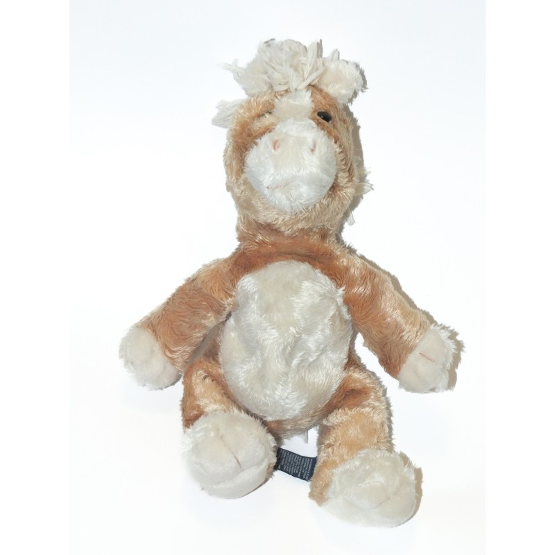 TRUDI - Doudou peluche cheval beige doré 28 cm (28194)