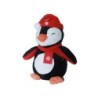 Doudou peluche Pingoin bonnet écharpe rouge FL Augusta 25 cm (28196)