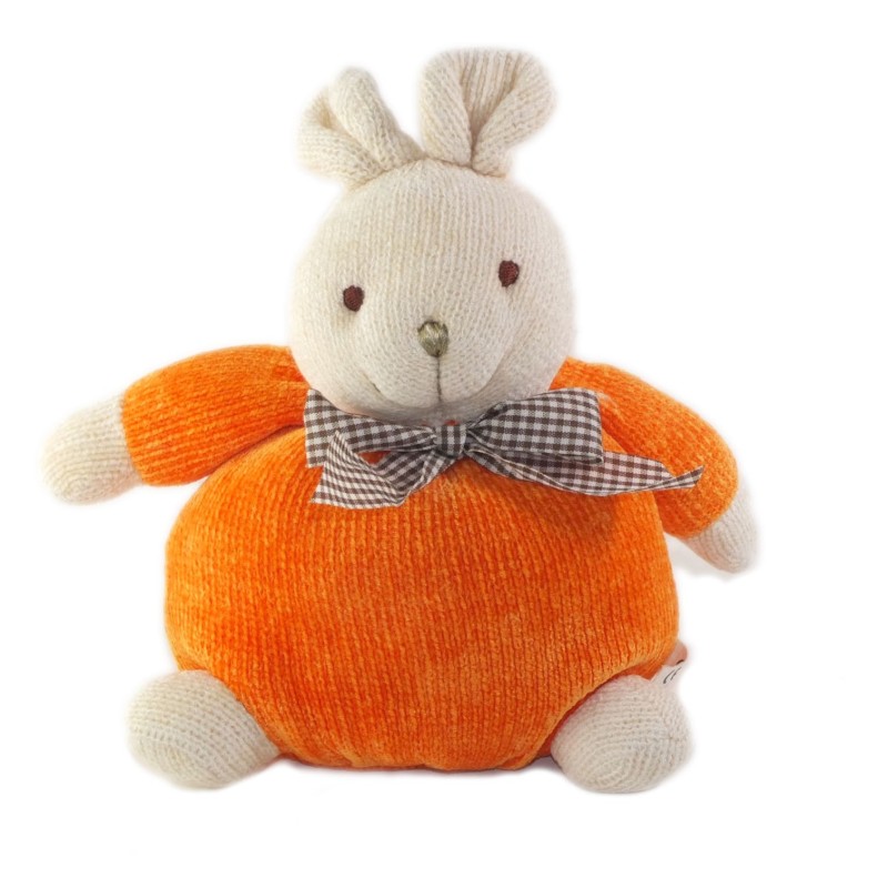 Peluche Doudou Lapin orange Boule 20 cm CP INTERNATIONAL (26054)
