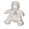 Doudou peluche ours polaire blanc echarpe bleue rayures 24 cm CP INTERNATIONAL (24279)