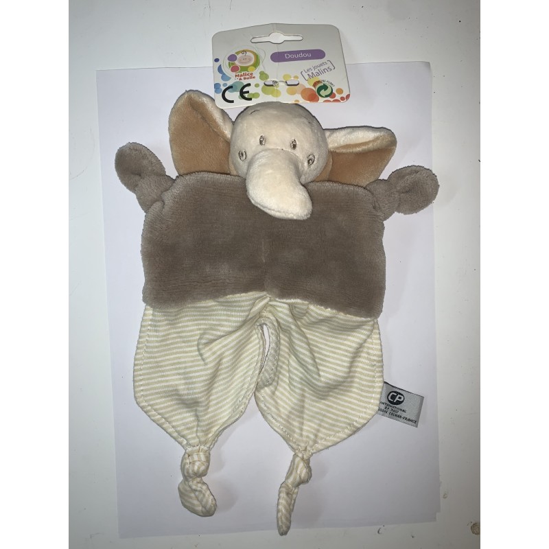 NEUF ETIQU Doudou plat canard beige taupe CP International (26988)