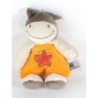 Peluche Doudou Vache orange Etoile rouge Grelot 24 cm CP International (23294)