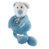 Peluche doudou Ours Bleu Fleurs abeille 30 cm Item International (23288)